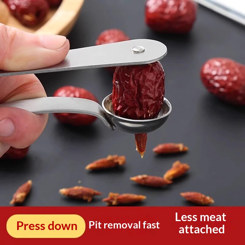 Kitchen Home Gadgets - Stainless Steel Jujube Pitter Fruit Core