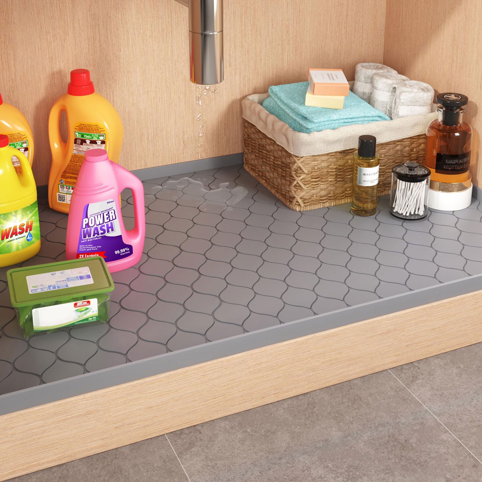 Silicone Under Sink Mat Kitche - Kitchen Gadgets Cabinet 评论和价格