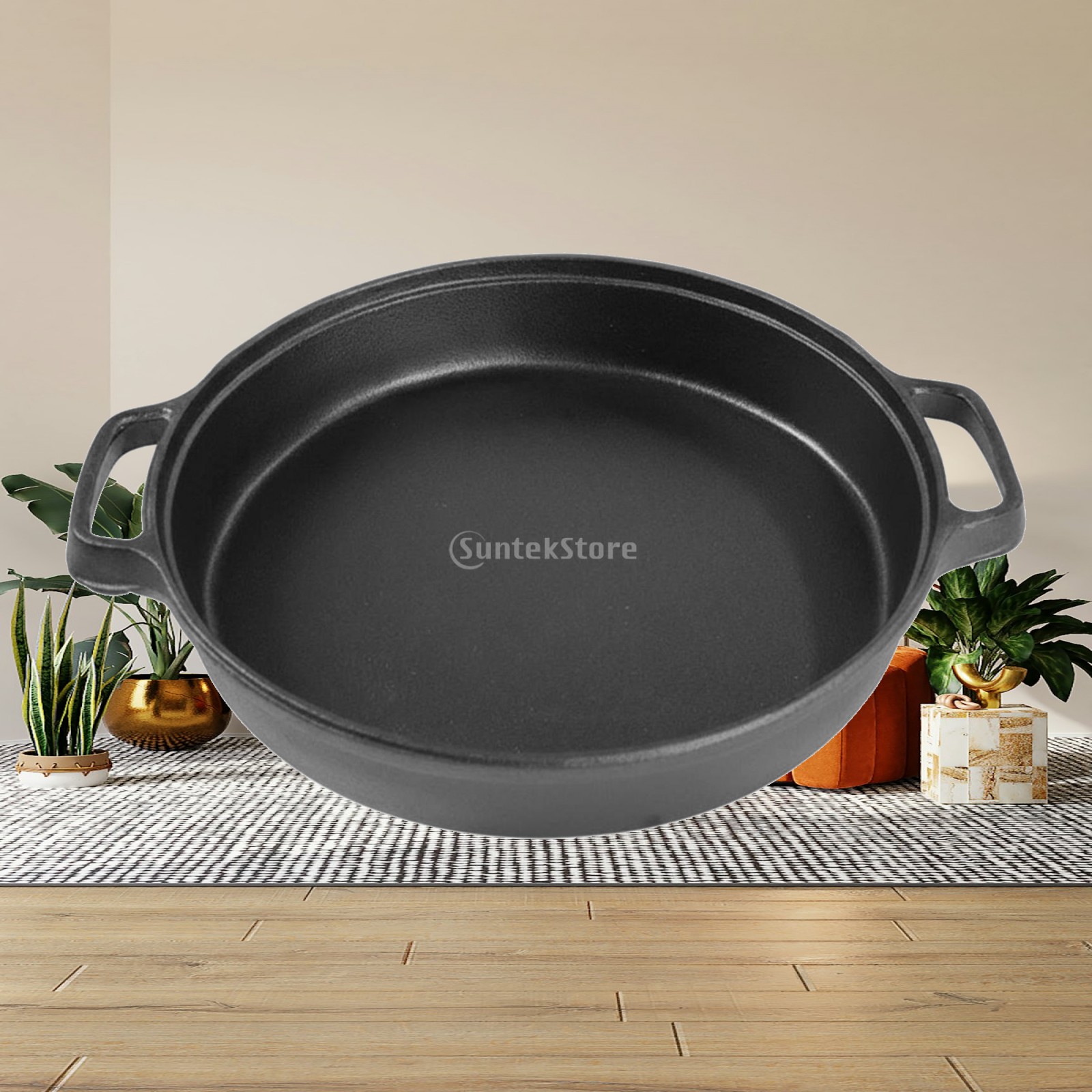 Rustic Cast Iron Fry Pan 30cm  - Cast Iron Skillet 评论和价格