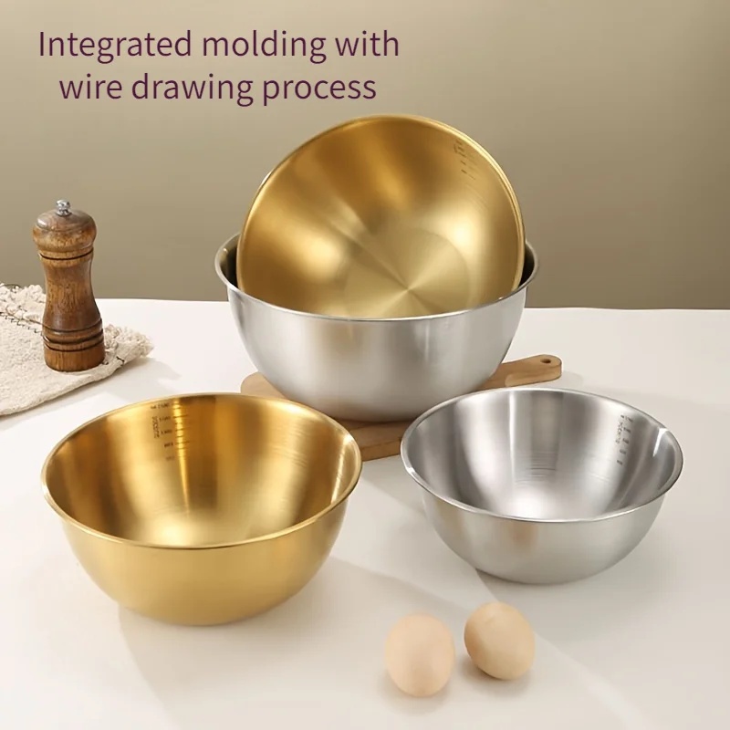 3PCS Stainless Steel Mixing Bo - Kitchen Gadgets Website 评论和价格